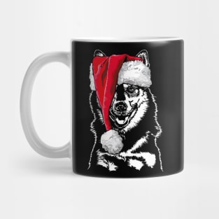 Funny Pomsky Santa Christmas dog mom Mug